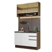 Cozinha Compacta 120002 Com Armário E Balcão Rustic/branco - 10