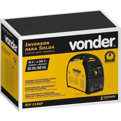 Inversor De Solda Digital 200a Pulsada Bivolt Riv218af Vonder