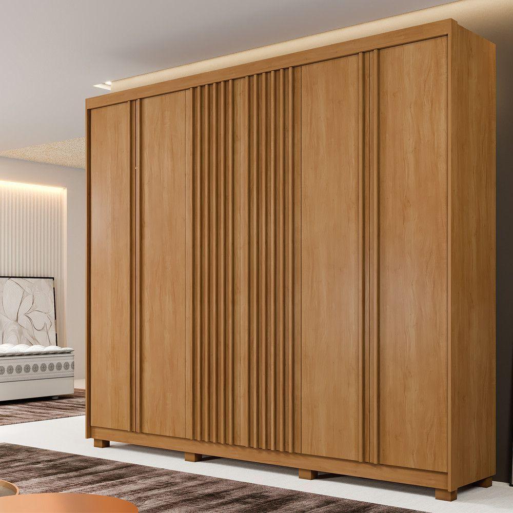 Guarda Roupa San Remo 6 Portas 6 Gavetas 9 Prateleiras Cinamomo - 2