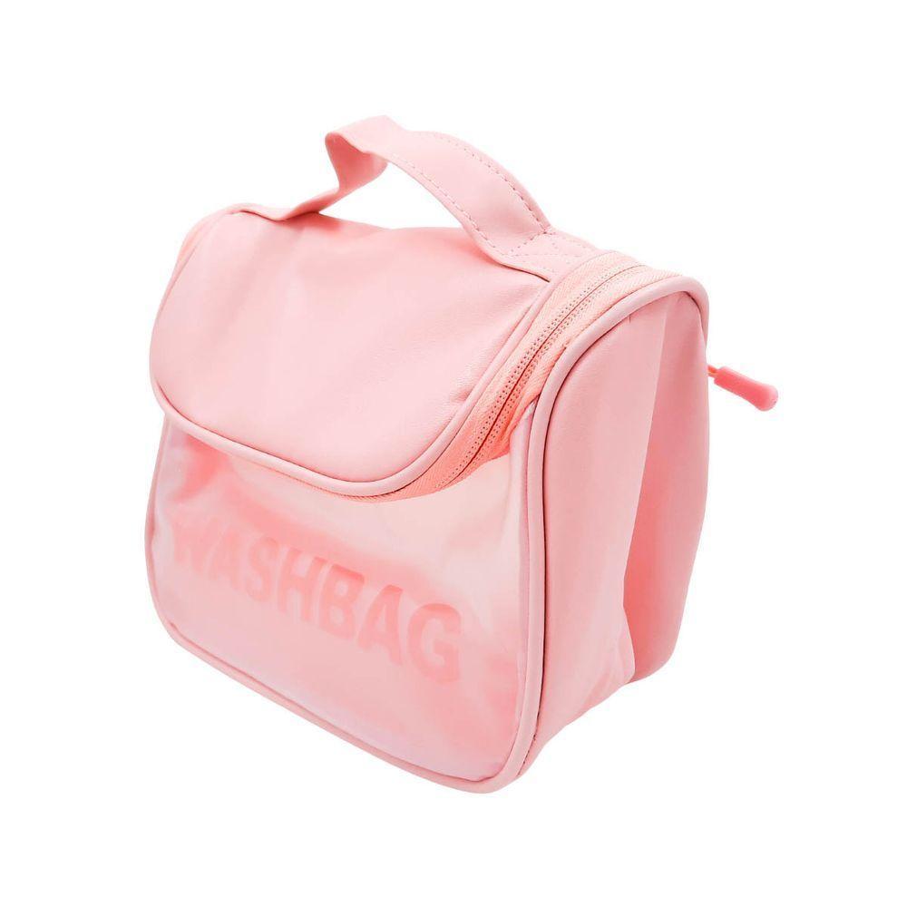 Necessaire Feminina Viagem Gancho Mala Organizadora Pendurar Rosa - 1