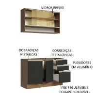 Cozinha Compacta 120002 Com Armário E Balcão Rustic/Preto - 8