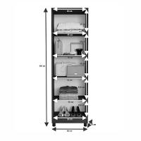 Multiuso Sapateira Olímpia 2 Portas 5 Prateleiras - Benetil Cinamomo Off - 5