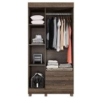 Guarda-roupa New Copacabana 3 Portas 2 Gavetas Com Espelho Imbuia - 3