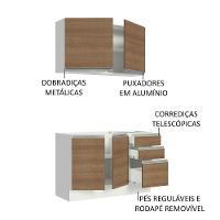 Cozinha Compacta 120003 Com Armário E Balcão Branco/Rustic - 8