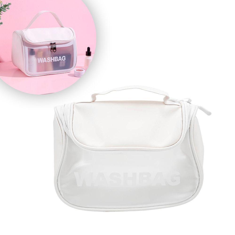 Necessaire Feminina Viagem Gancho Mala Organizadora Pendurar Branco - 4