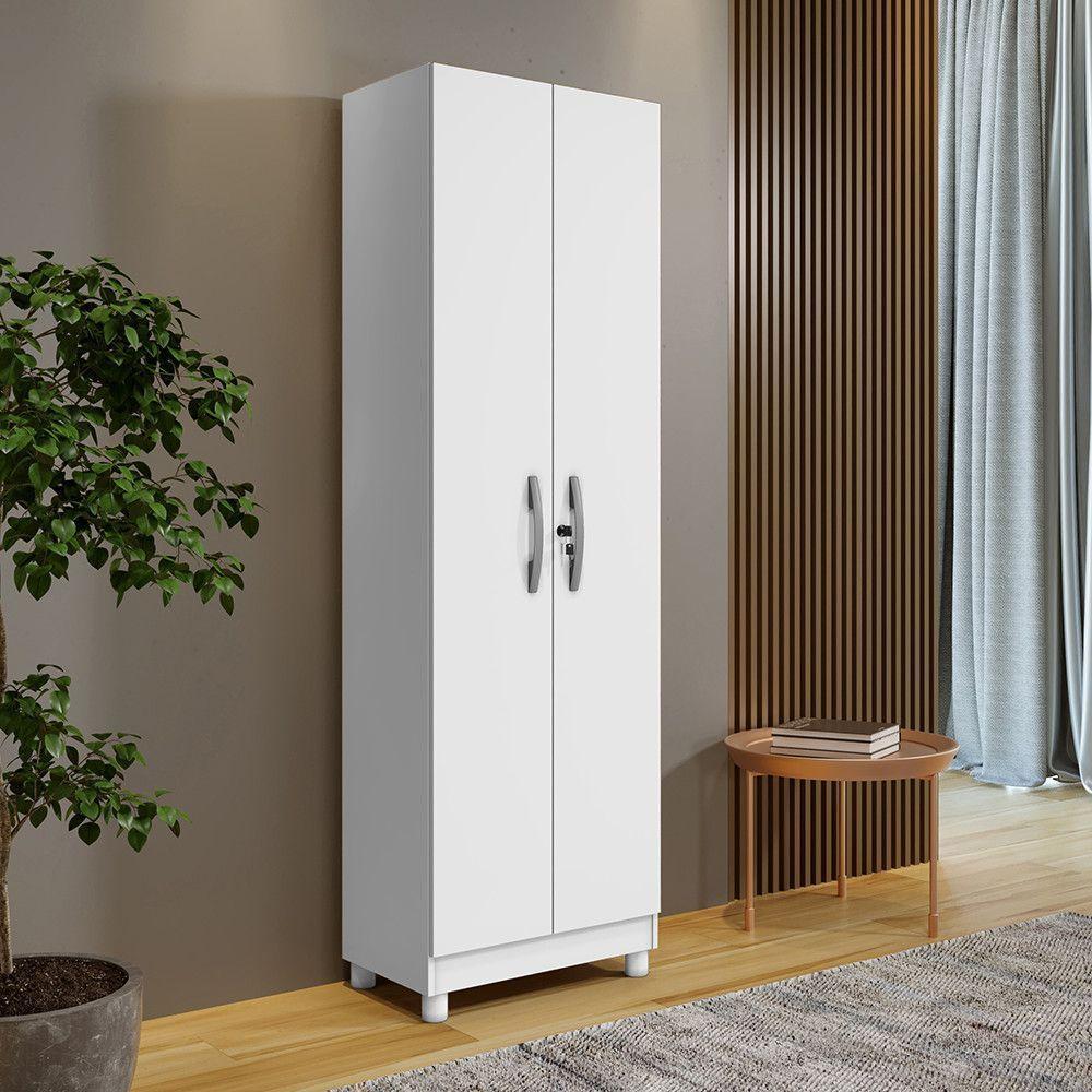 Multiuso Sapateira Sparta 2 Portas 5 Prateleiras - Benetil Branco - 2