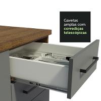 Cozinha Compacta 120002 Com Armário E Balcão Rustic/Cinza - 6