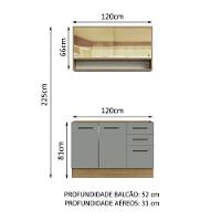 Cozinha Compacta 120002 Com Armário E Balcão Rustic/Cinza - 9