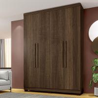 Guarda Roupa New Master 4 Portas 3 Gavetas 8 Prateleiras Imbuia - 2