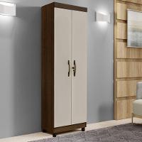 Multiuso Sapateira Jasmin 2 Portas 6 Prateleiras - Benetil Imbuia Off - 2