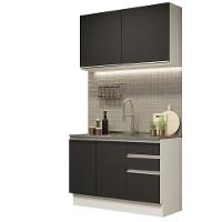 Cozinha Compacta 120003 Com Armário E Balcão Branco/Preto - 10