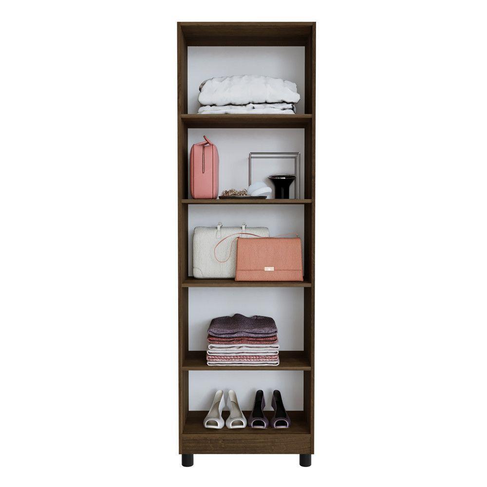 Multiuso Sapateira Sparta 2 Portas 5 Prateleiras - Benetil Imbuia - 3