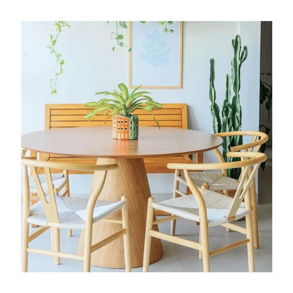 Mesa De Jantar Redonda Cone 120 Cm Cinamomo Personal Moveis Design Mesa De Jantar - 2