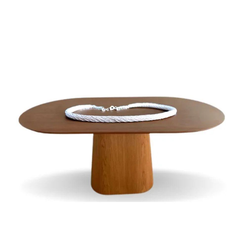 Mesa De Jantar Cone Retangular Arredondada 140x90cm Cinamomo - 1
