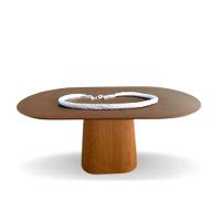 Mesa De Jantar Cone Retangular Arredondada 140x90cm Cinamomo - 1