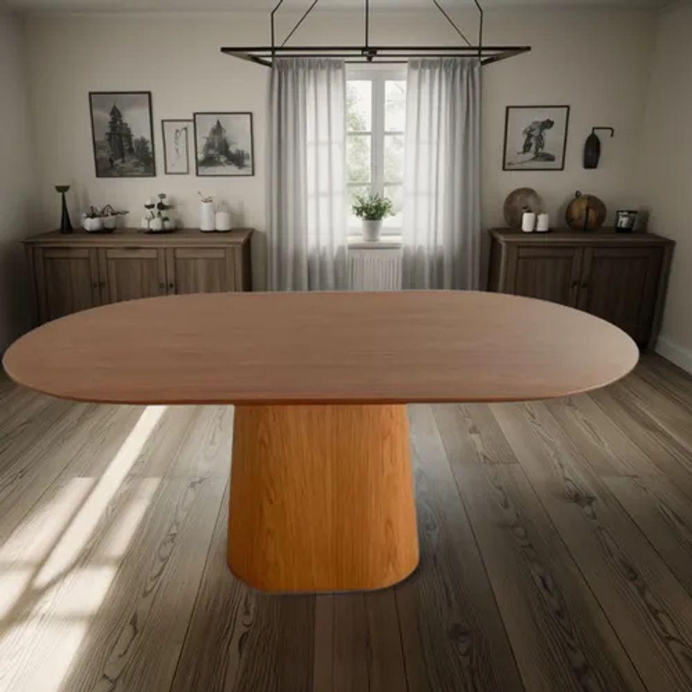Mesa De Jantar Cone Retangular Arredondada 180x100cm Cinamomo - 3