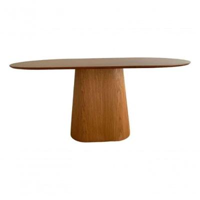 Mesa De Jantar Cone Retangular Arredondada 180x100cm Cinamomo