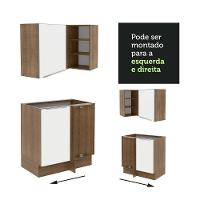 Cozinha Com Armário E Balcão Rustic/Branco Veludo - 2