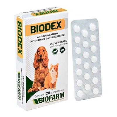 Biodex 20 Comprimidos Anti-inflamatório P/ Cães E Gatos