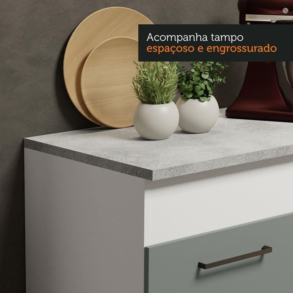 Cozinha Compacta 150001 Com Armário E Balcão Branco/Cinza - 6