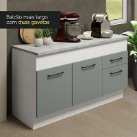 Cozinha Compacta 150001 Com Armário E Balcão Branco/Cinza - 5