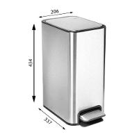Lixeira Docol Flat 90987293016 Com Pedal 10l Inox Escovado - 4