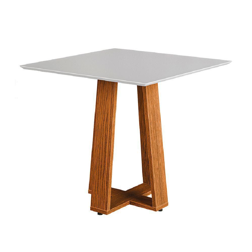 Mesa Para Sala De Jantar Athenas Quadrada Madeirado/off White Dobuê Madeirado/off White - 1