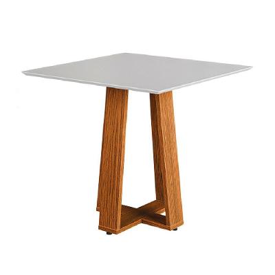 Mesa Para Sala De Jantar Athenas Quadrada Madeirado/off White Dobuê Madeirado/off White