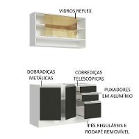 Cozinha Compacta 120002 Com Armário E Balcão Branco/Preto - 8