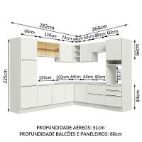 Cozinha Com Armário E Balcão Branco/Branco Veludo - 9