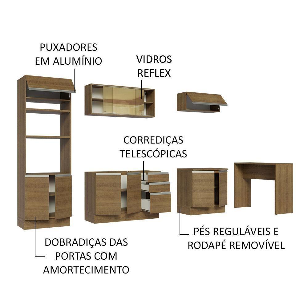 Cozinha 315001 Com Armário, Balcão E Bancada RusticRustic - 8