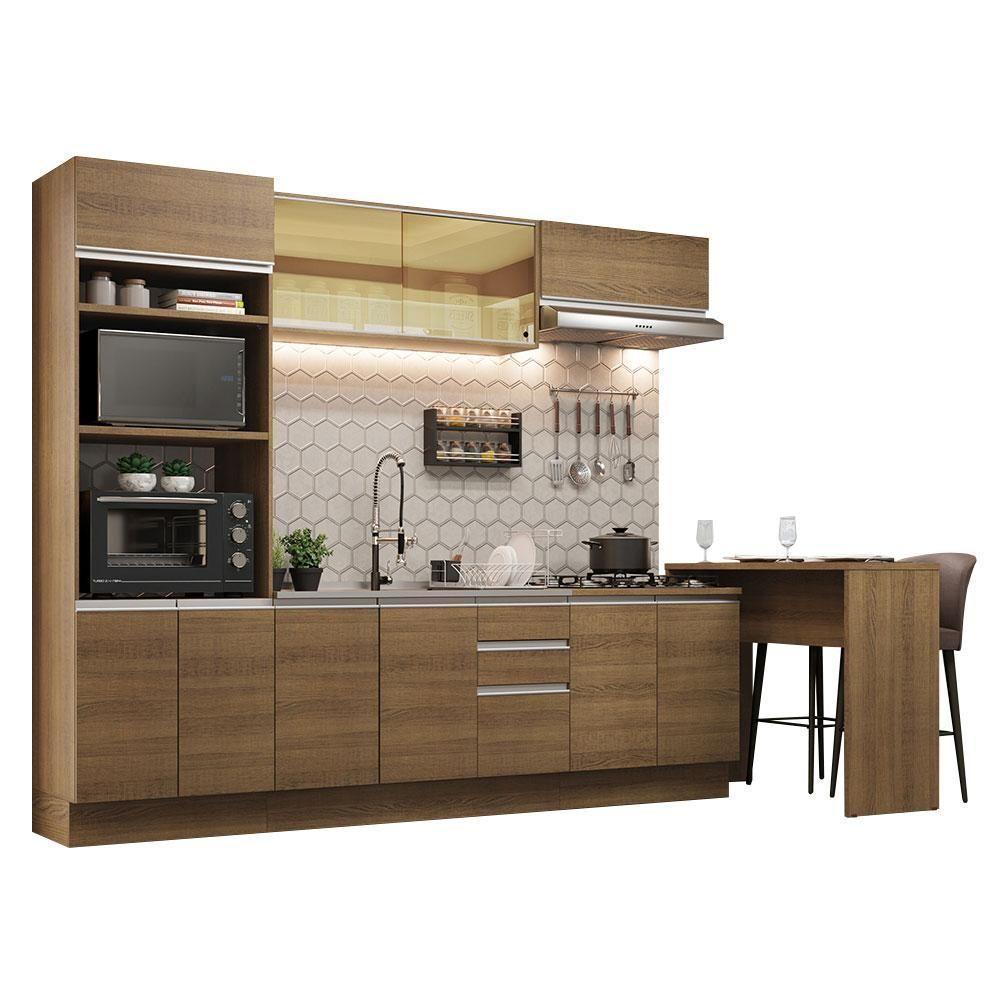 Cozinha 315001 Com Armário, Balcão E Bancada RusticRustic - 10