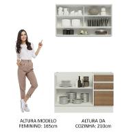 Cozinha Compacta 120002 Com Armário E Balcão Branco/Rustic - 6