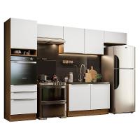 Cozinha 340001 Com Armário E Balcão Rustic/Branco Veludo - 10