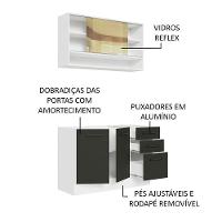 Cozinha Compacta 120002 Com Armário E Balcão Branco/Preto - 8