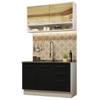 Cozinha Compacta 120002 Com Armário E Balcão Branco/Preto - 10