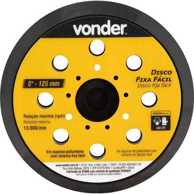 Disco Fixa Facil 125mm Para Lixadeira Lrv355 Vonder