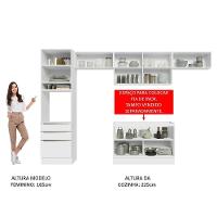 Cozinha 340001 Com Armário E Balcão Branco/Branco Veludo - 13