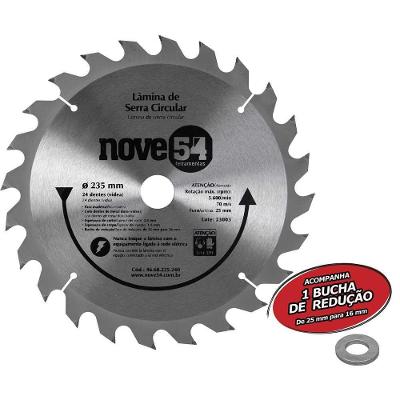 Lâmina De Serra Circular Vídea 235mm 24 Dentes Nove54