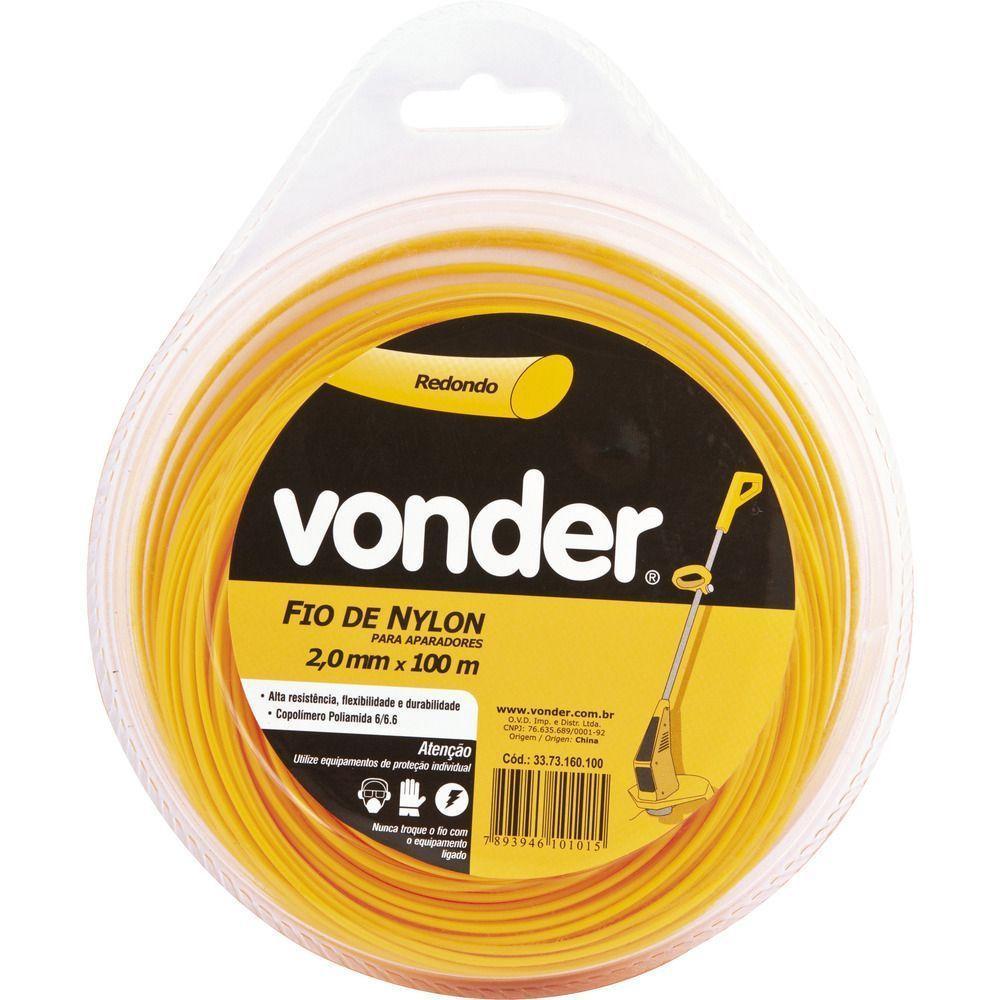 Fio De Nylon 2,0mmx100m Redondo Para Roçadeiras E Aparadores - 2