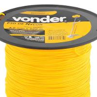 Fio De Nylon 2,0mm X 500m Redondo Para Roçadeiras E Aparadores Vonder Rolo Amarelo Universal - 6
