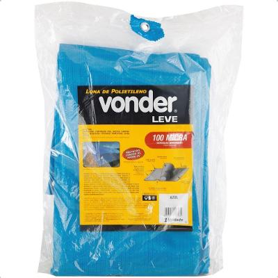 Lona 100 Micras Polietileno Azul 12 X 10 Metros Leve Vonder