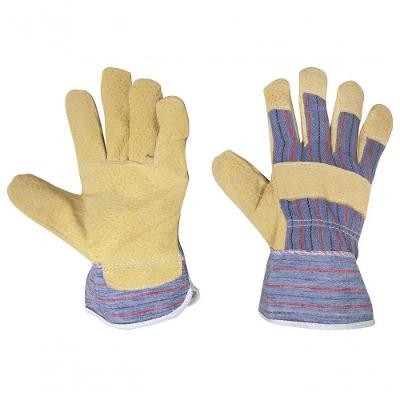 Luva Mista 7cm Palma Vaqueta Dorso Lona Ca29699 Vonder