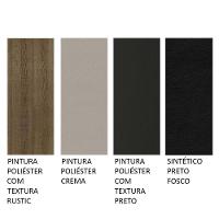 Conjunto Sala De Jantar Mesa Tampo De Vidro 4 Cadeiras Rustic/crema/preto Tifani - 7