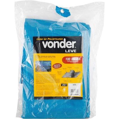 Lona Polietileno Azul 7 X 5m 100 Micras Leve Vonder