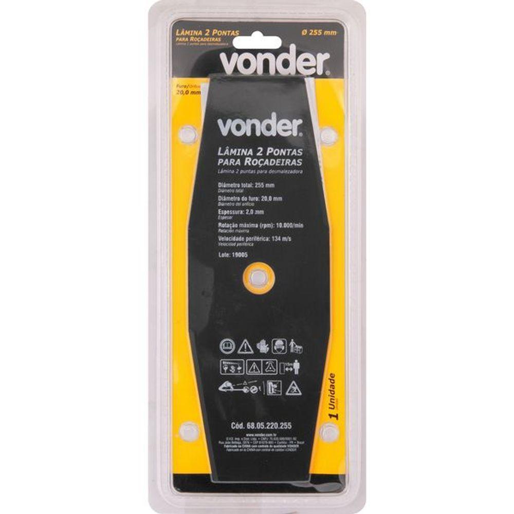 Lâmina 2 Pontas Para Roçadeira 255x20,0x2,0mm - Vonder - 2