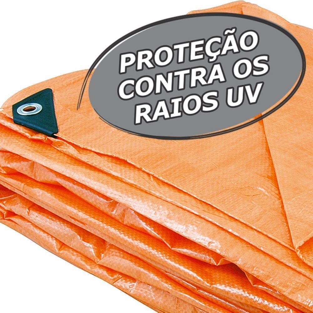 Lona Polietileno 5x4m Laranja 150 Micras Média - Vonder - 5
