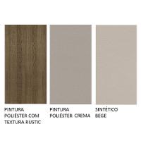 Conjunto Sala De Jantar Mesa Tampo De Vidro 4 Cadeiras Rustic/crema/bege Tifani - 2