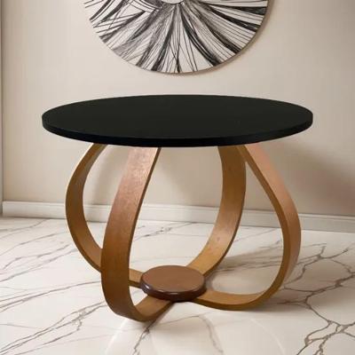 Mesa De Centro E Lateral Pés Cebola 50x35cm Cor Preto