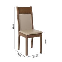 Conjunto Sala De Jantar Mesa Tampo De Vidro 4 Cadeiras Rustic/crema/sintético Bege Savana Madesa Rustic/crema/sintético Bege - 10